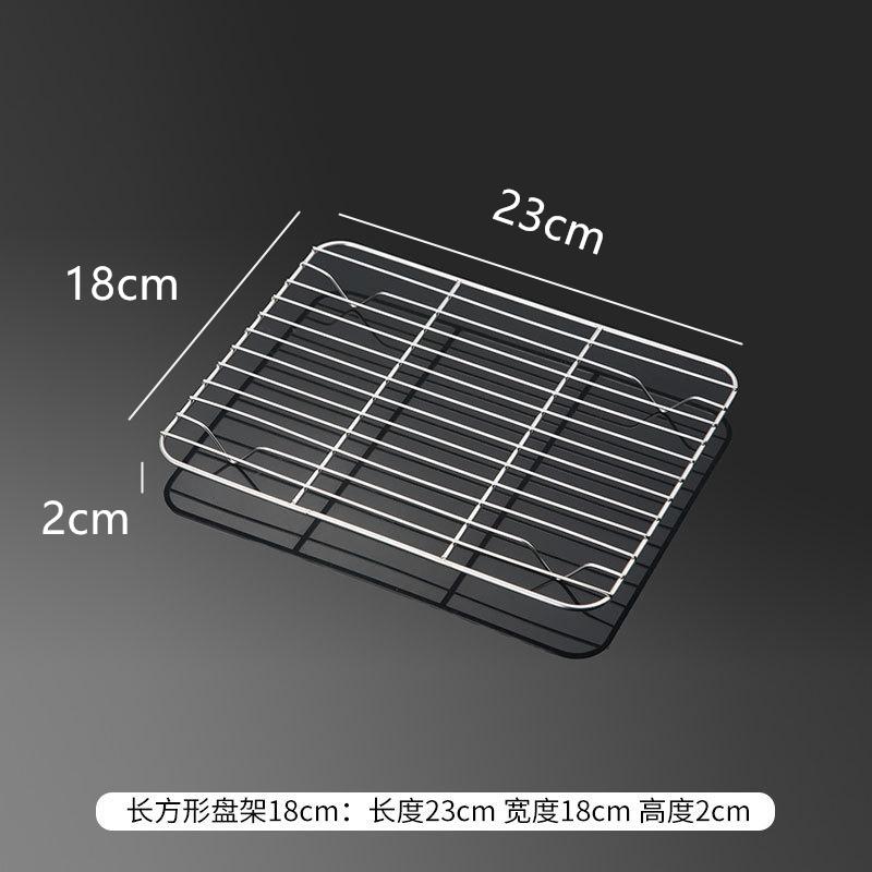 Thickened 304 Stainless Steel Food Serving Tray Buffet Presentation Trays Drain Rack Grease Trap Baking Plates Kitchen Organizer