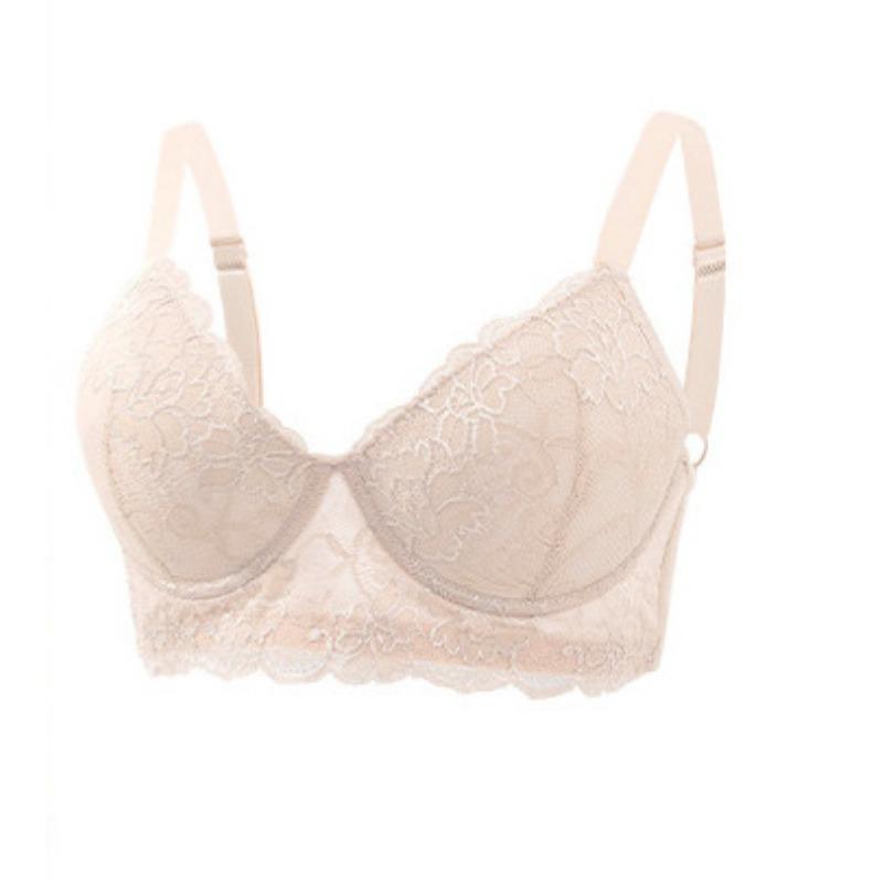 Dámská sexy krajková push-up podprsenka s kosticemi, plné košíčky, nastavitelná