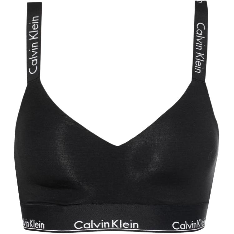 

Calvin Klein Logo Print V-Neck Bra Women underwear Black 000QF7059E-6WA XL
