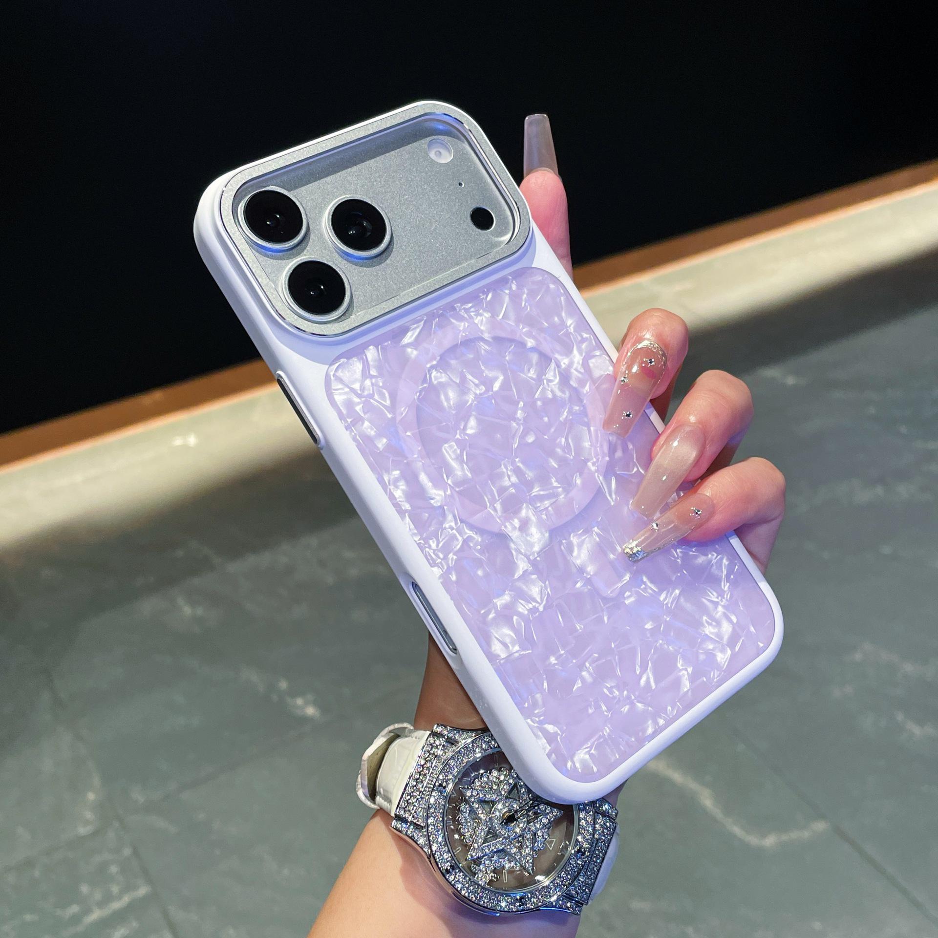

Premium Magnetic Shell Texture Case for iPhone 17 Pro Max - Drop-proof and Protective iPhone 14 Pro
