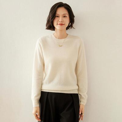 Damen Kaschmirpullover Qinghe Kaschmir 100% Kaschmir Herbst und Winter Kaschmirpullover weich und warm