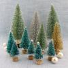 Mini Christmas Tree Ornaments Artificial Sisal Snow Landscape Architecture Trees Tabletop Decor
