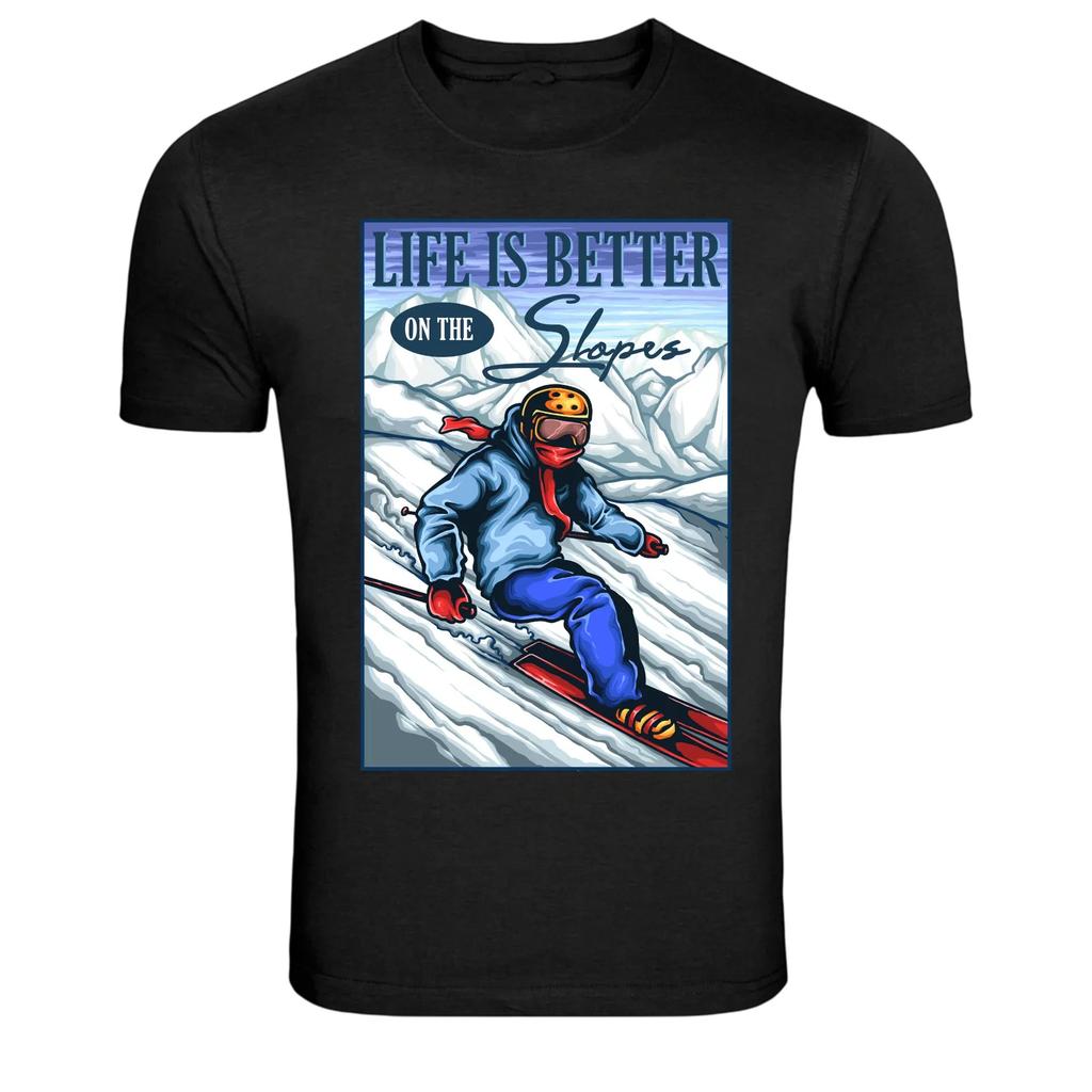 Life Is Better On The Slopes Skier Graphic T-Shirt