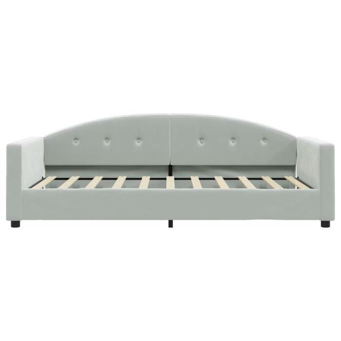 VidaXL Lit de jour gris clair 80x200 cm velours 354129