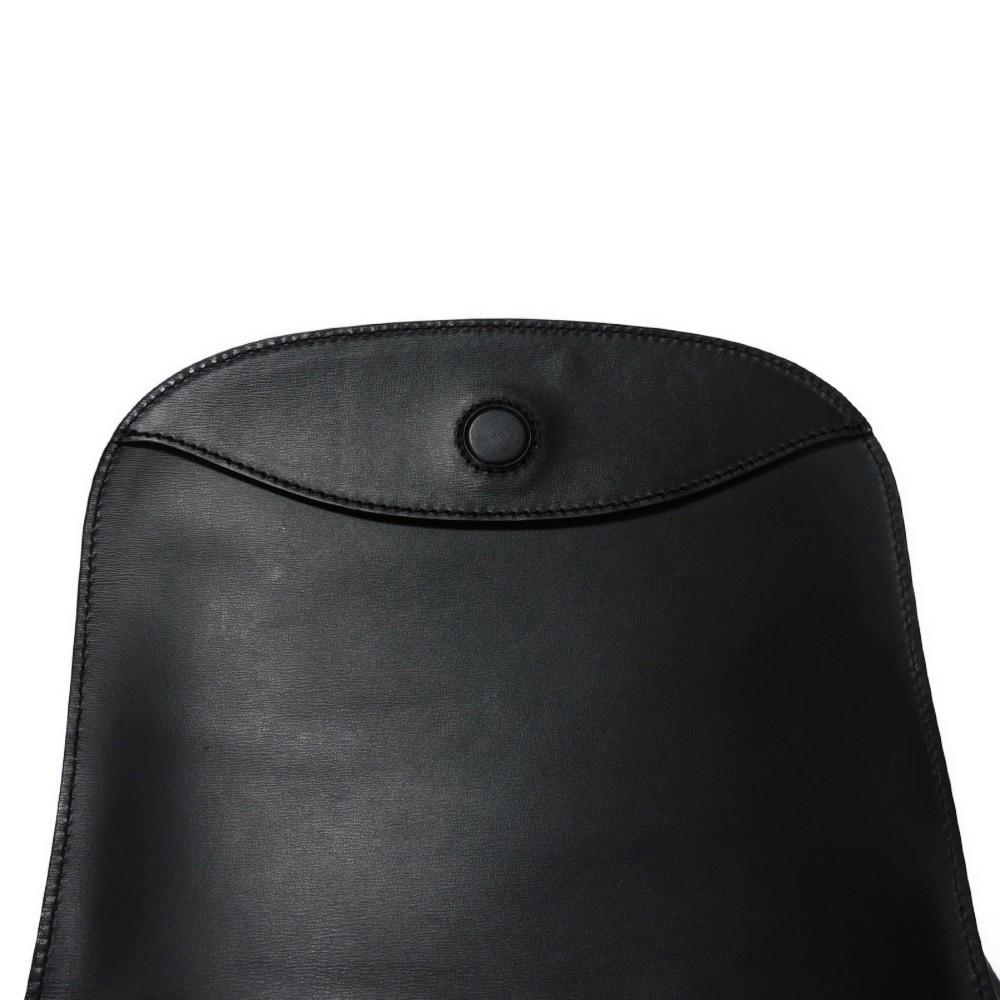 Used 11828 Hiker Daypack 7927 New Logo Emblem Signature Cocoa Brown Crest Black Made in Italy Men's from Japan AUTHENTIC