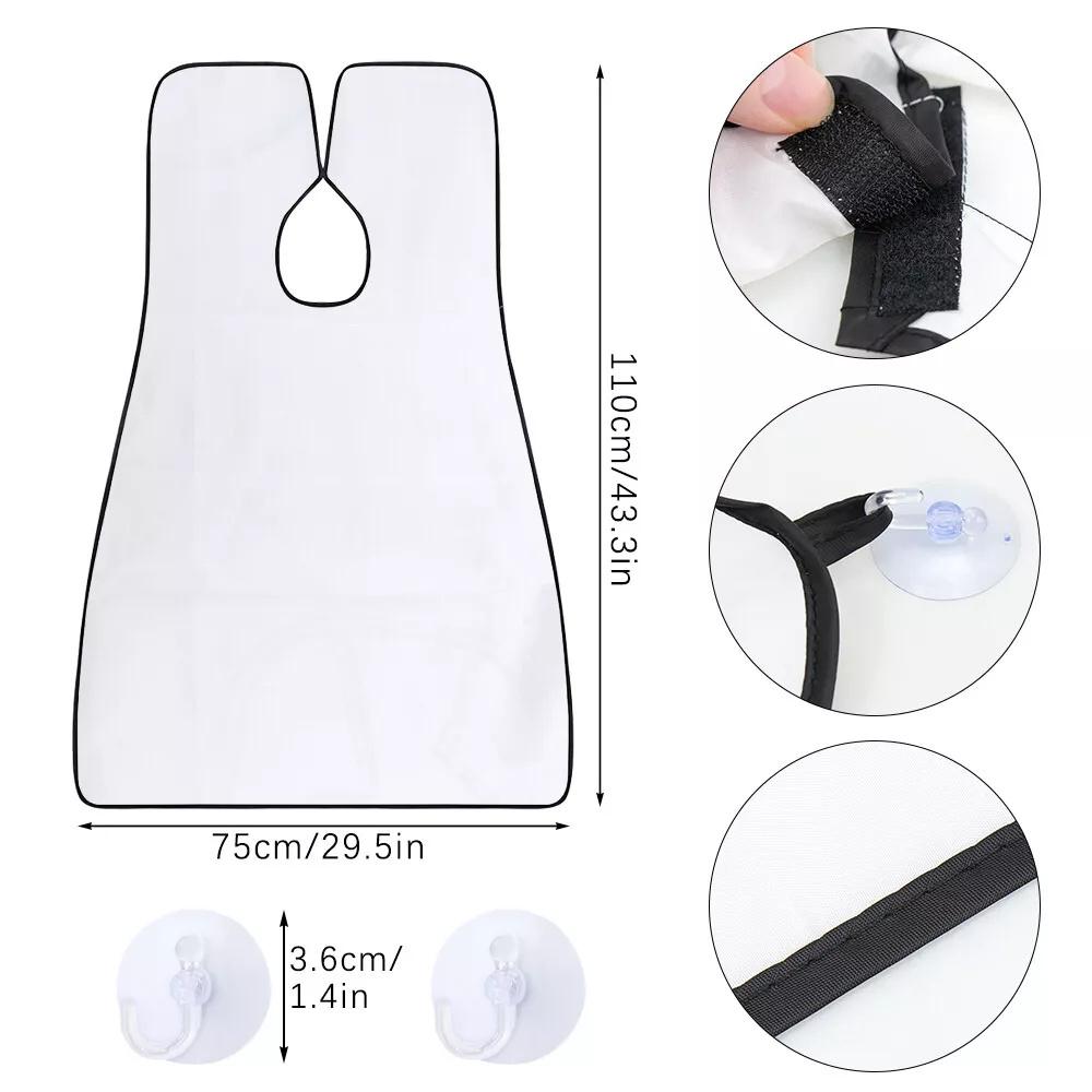 Male Shaving Apron Beard Catcher Cape Care Bib Face Shaved Hair Adult Bibs Shaver Cleaning Hairdresser Gift for Man Clean Apron