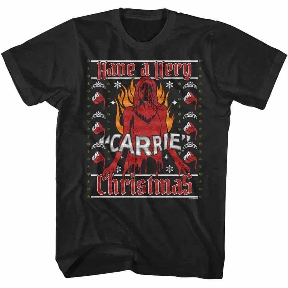 Carrie Have a Scary Christmas Men s T Shirt XS