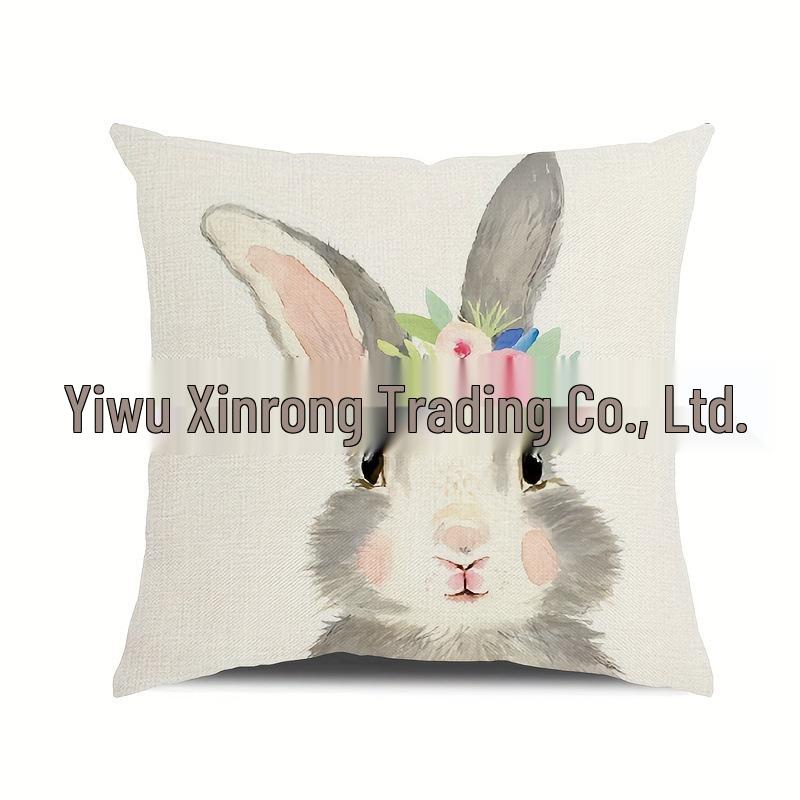 Popular Easter Cartoon Rabbit Sofa Cushion Cover for Home Decoration