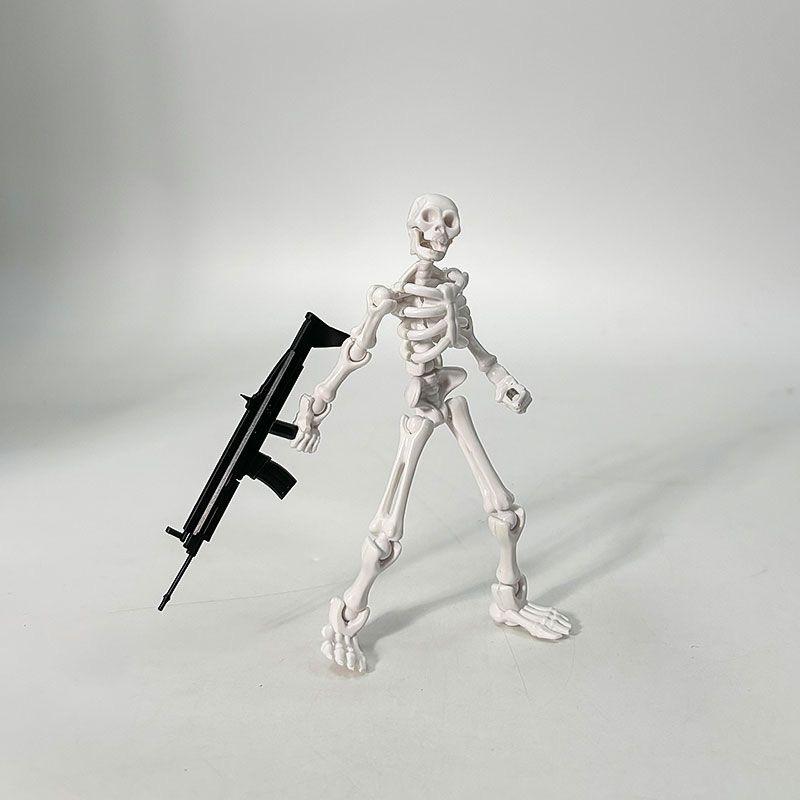 Halloweenské Hračky Dekorace Vícekloubová Pohyblivá Kostra Akční Figurka Zbraň Vhodné Pro Dummies Šťastná 13 Akční Figurka Příslušenství