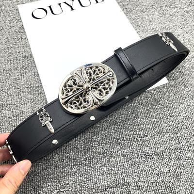 Nietengürtel, Herren Metall Hohlgürtel, heiliges Schwert Retro-Gürtel, personalisierter Denim-Gürtel.