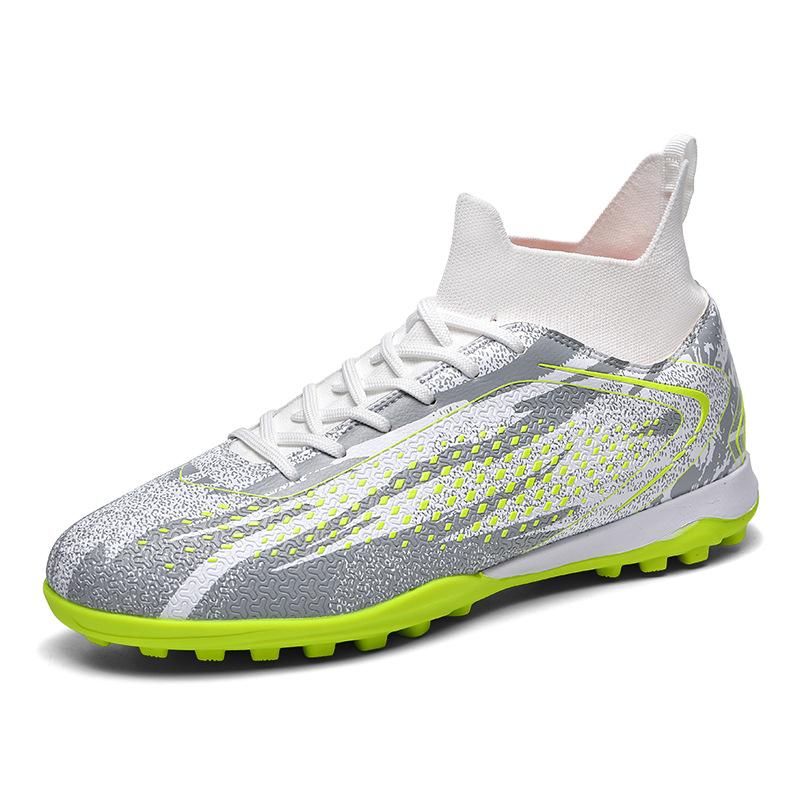 Football Shoes High Top Lightweight Breathable Broken Nails Primary and Secondary School Students Youth Professional Training Shoes Adult Large Size C