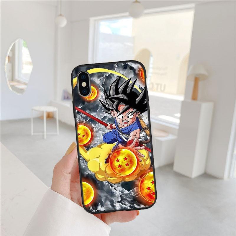 LO37 Dragon Ball Goku Soft Shell Phone Case for Redmi Note 10 11 12 Pro Max 10S 10C 10T 11A 11S 12S 12C