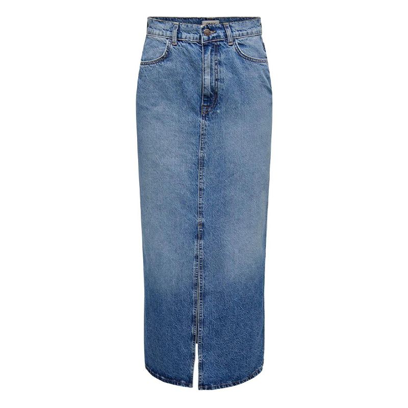 Langer Baumwoll-Jeansrock von Onlcilla NUR für Damen