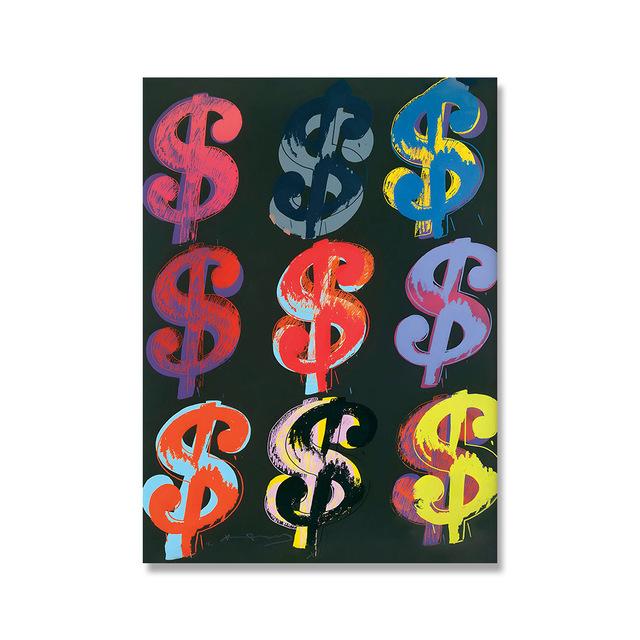 Abstract Flower Cow Tomato Soup Poster Canvas Painting Andy Warhol Print Decorative Picture Living Room Home Decoration Gift