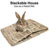 Hedgehog Bunny Handmade Natural Comfortable Foldable Woven Chew Toys Rabbit House Hay Hut Grass Bed