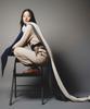 Eleuheuseu 100% Cashmere Cable Long Scarf (Select 1)