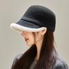 Women's Retro Plush Burr Equestrian Hat Versatile Windproof Warm Hat Autumn and Winter New British Style Hat