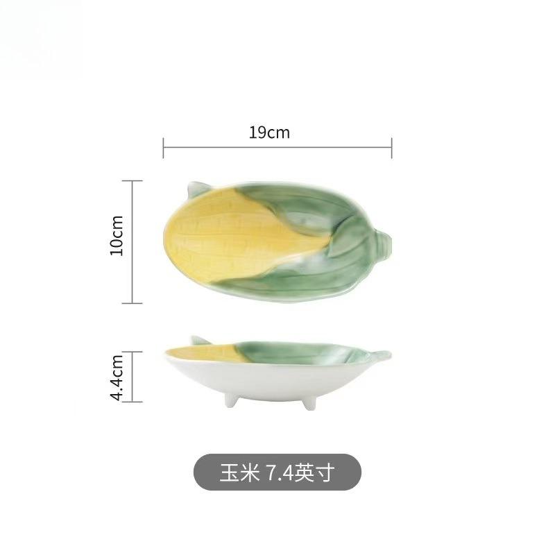 

Cartoon Cute Creative Vegetable Style Ceramic Snack Dish Household Vegetable Bowl Dessert Bowl Fruit Salad Bowl Plate зерна