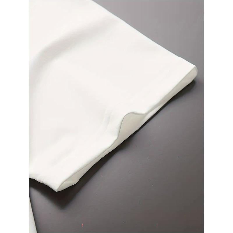 Printing Men's Round Neck Printed T-shirt, Short Sleeved Comfortable Loose Casual Top, Spring Summer Holiday Men's Clothing As A Gift