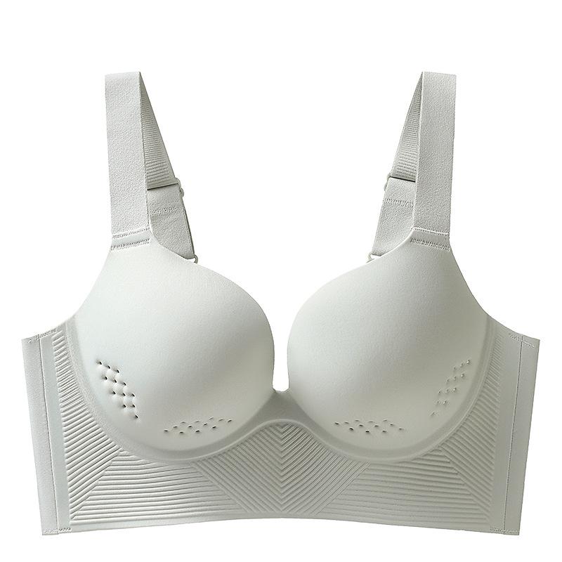 Übergröße Nahtloser Lift & Support BH: Atmungsaktiv, Auslaufsicher, Seitenstütze, Dünnes Cup-Design für Frauen