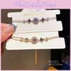 Floral Zircon Hollow Flower Bracelet With Puller For Womens Fashion Accessory