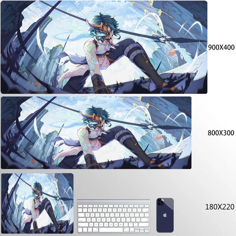 Genshin Impact Anime Kawaii Mouse Pad Large Gaming Mousepad Rubber Mat Deskmat Pc Accessories Desk Protector Gamer Keyboard Pads
