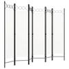 6 Piece Room Divider White 240 X 180 Cm