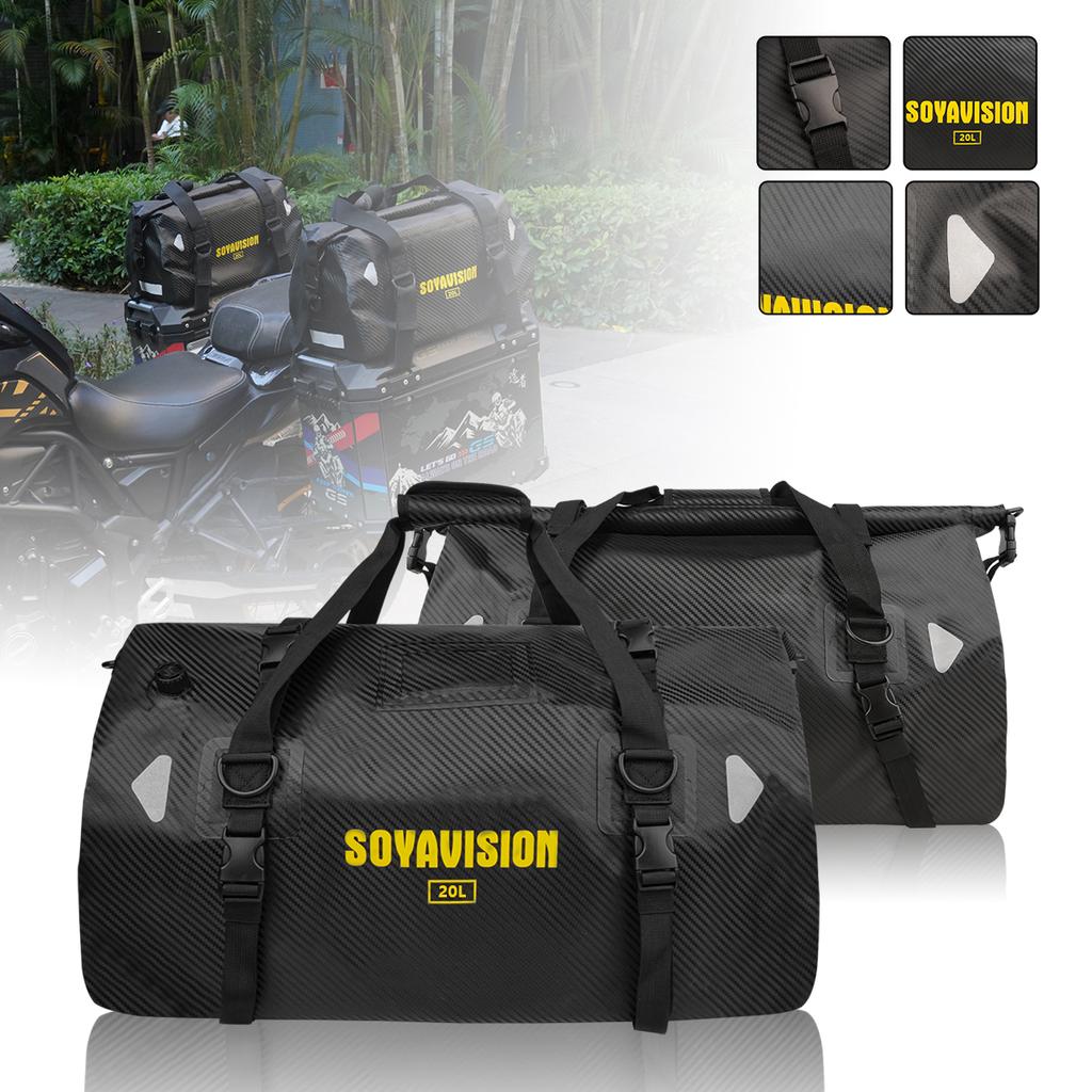 Motorcycle Tail Bag 20L 40L Waterproof Motorbike Top Case Bag Rear Seat Dry Luggage Universal Moto Top Box Panniers Bag
