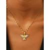 Fashionable Phoenix Necklace with Zircon Copper Inlaid Personality Pendant Necklace for Women Versatile Gold-Plated Jewelry