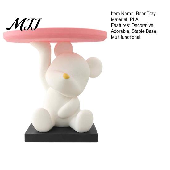 Desktop Trinket Dish 3D Printed Bear Jewelry Tray, Cute Storage Organizer for Entryway Key Holder Keys and Trinkets, Decorative Tray Bedroom