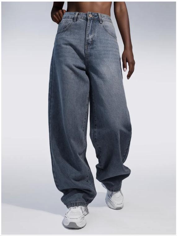 2025 Women's Autumn Wide-Leg Jeans - Cross-Border Style