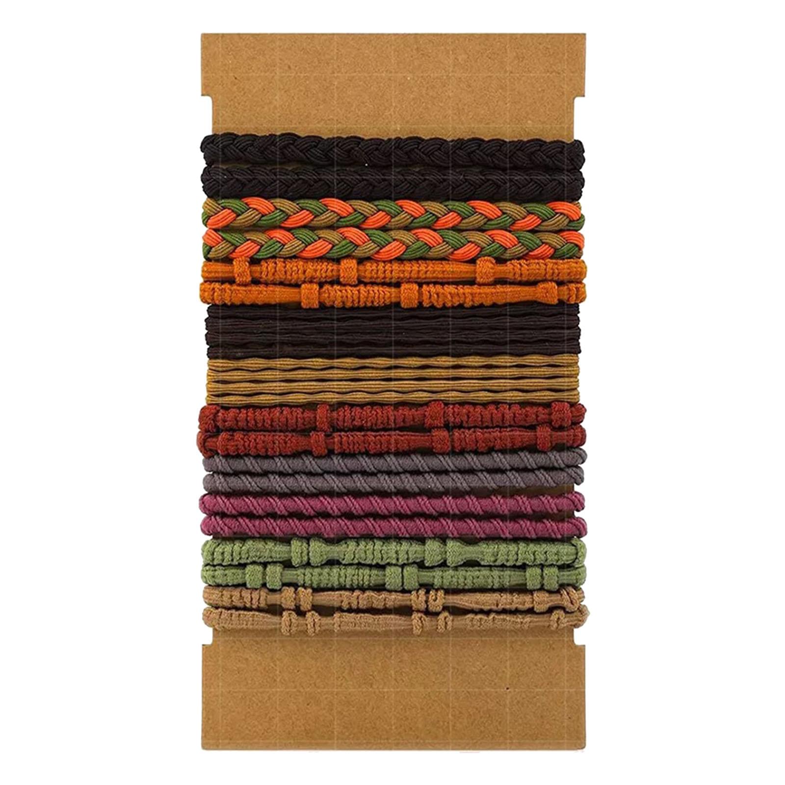 

Универсальные резинки для волос 20 шт. Разноцветные эластичные браслеты для косы и хвостика Аксессуары для ежедневного использования Стильные наряды 3