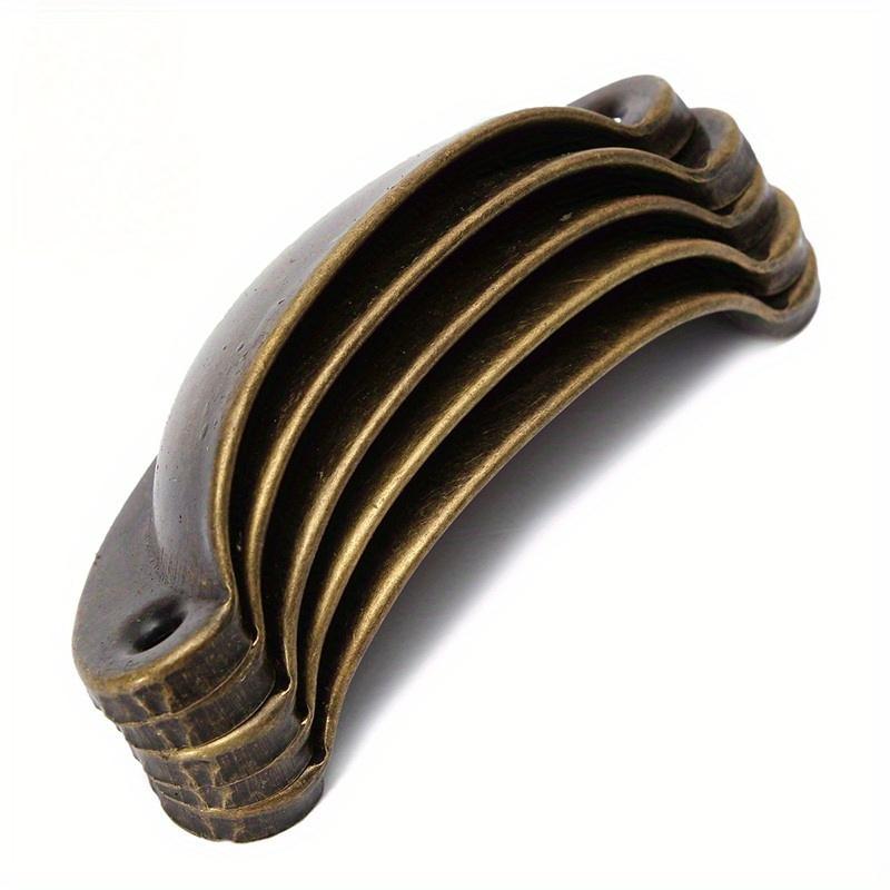 4pcs Antique Handles Vintage Cabinet Knobs Retro Drawer Door Box Handle Cupboard Brass Frame Pull Furniture Hardware