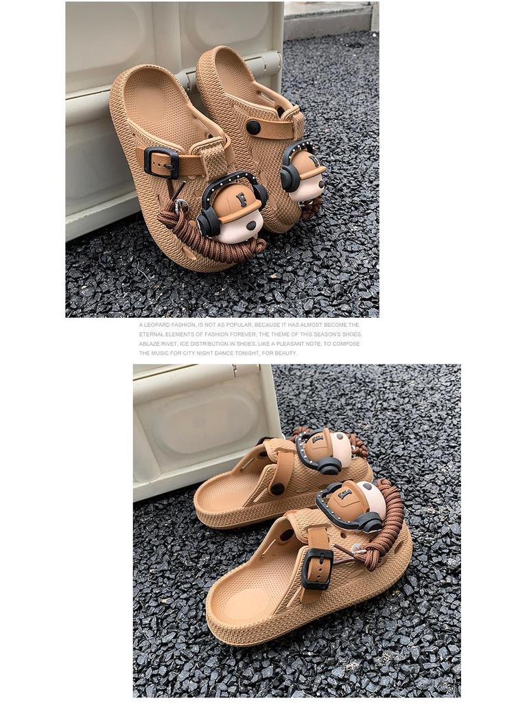 Children's 3D Dog Headphone Birkenstock Clogs: Creative, Closed-Toe, Super Soft, Thick-Soled Sandals for Boys and Girls