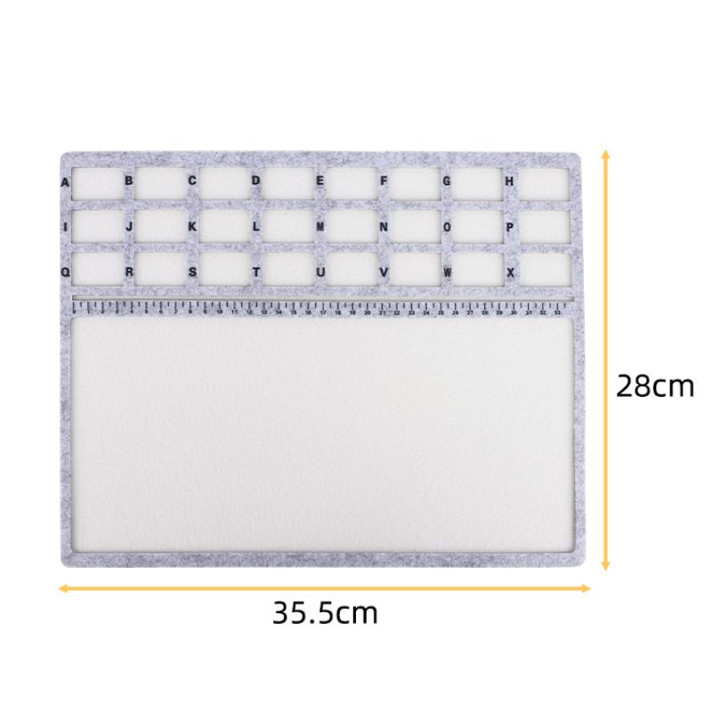 Felt Beading Mat Rectangle Felt Bead Design Boards With Centimeter Alphabetic Scale Beads Tray Bead Pads For Art Crafts