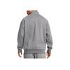 Under Armour UA Rival Mock Neck Logo Print Loose Fit Raglan Long Sleeve Sweatshirt Men Sweatshirt Gray 1386016-025