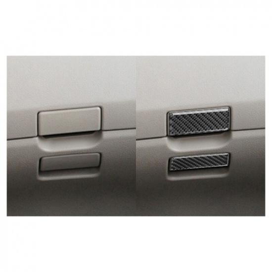 Carbon Fiber Co-pilot Storage Box Switch Cover Sticker For Toyota Corolla 06-12