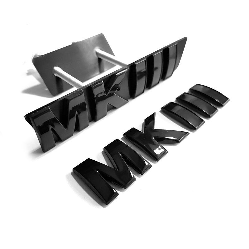 OEM Service MKIII Grill Emblem 2.0V 2.4T 2.6T Plastic Chrome Badge 3D Car Logo Mk3 Car Trunk Sticker For Volkswagen