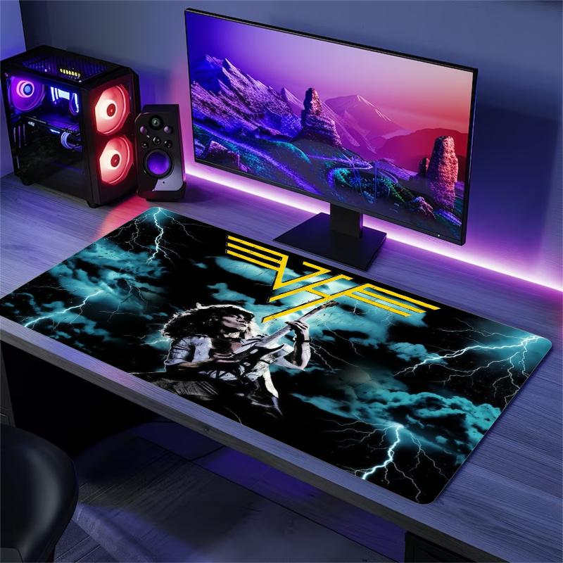 Van Halen Color Mouse Pad Large Gaming Table Cushion Non-slip Laptop Tablet Big Mousepad XXL Mat Mini PC Playmat With Lock edge