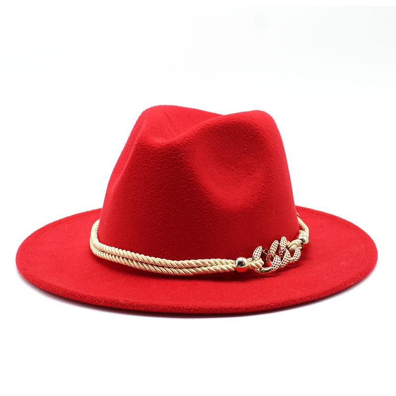 Church hat, woolen hat, men's and women's British jazz hat, big brim hat, women's autumn and winter top hat, felt hat.