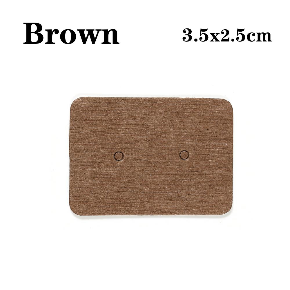 50-100 pièces 2,5x3,5 cm Boucles d'oreilles Carte Support d'affichage pour boucles d'oreilles Carte d'emballage Carton vierge Papier kraft Étiquette de prix pour bijoux DIY Cadeau