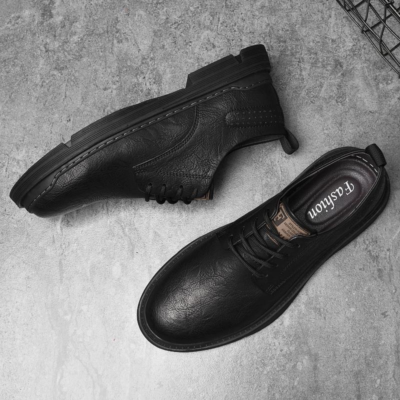 Pánské boty z pravé kůže Pohodlné neformální mokasíny Pánské ploché boty