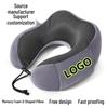 Custom Logo U-Shaped Memory Foam Neck Pillow for Gifts & Events