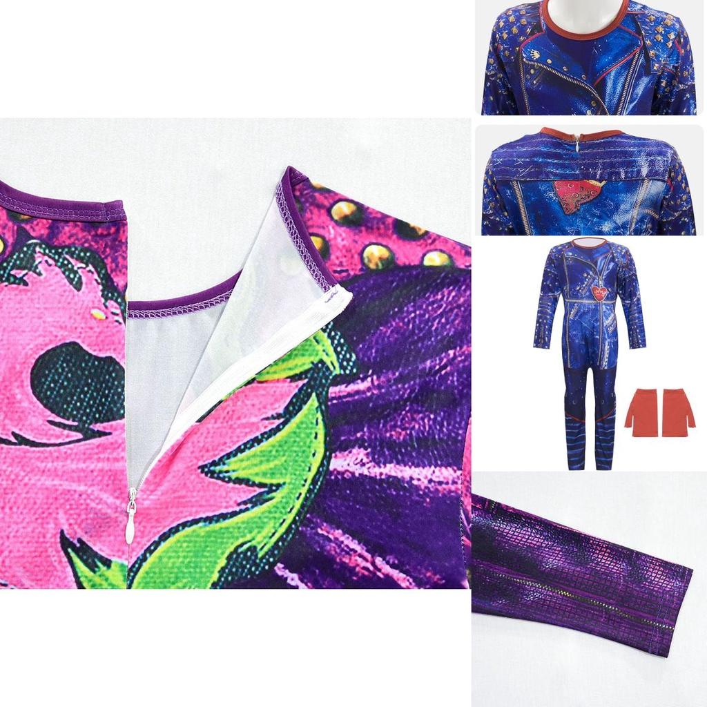 Descendants 3 Mal und Audrey Cosplay Kostüm für Kinder Perfekt für Halloween-Partys