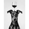Luxury Fashion Doberman Sexy Woman Black White Posters and Prints Canvas Printing Wall Art Picture for Living Room Home Decor