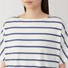 MUJI Smooth and Cool Short Sleeve Loungewear Blue Size FD1LBA5S Women's Set, Striped, Small,