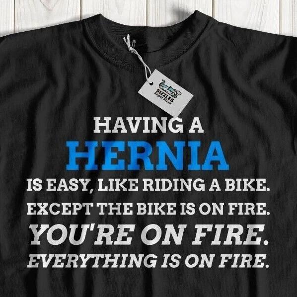 Unisex Funny Hernia Repair Surgery T-Shirt Laparoscopic Gifts Abdomen Tee S