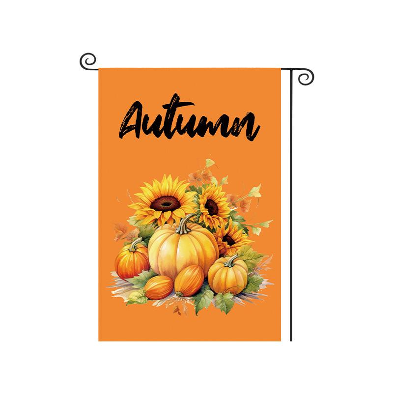 Thanksgiving Pumpkin Harvest Garden Flag for Outdoor Autumn Decor