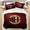 AC Milan Legacy: Black Glory Bedding (1 * duvet cover + 2 * pillowcase, without core) Bedding set Duvet cover and pillowcase Soft and comfortable