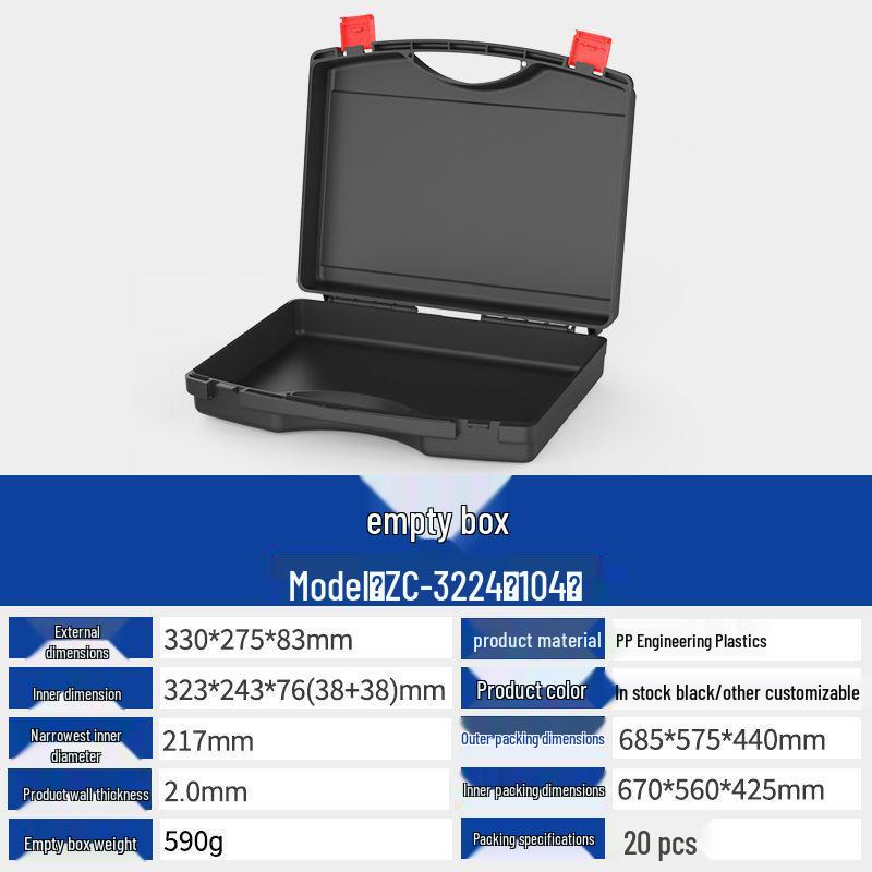 Multi-Purpose PP Plastic Portable Toolbox for Toys, Jewelry, Electronics, and Hardware